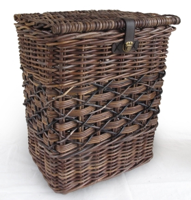 brown rattan wicker storage laundry